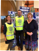 Members of Rotary with Neighbourhood Watch Chairperson Anna James
